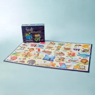 Refurbished Hindi Alphabet Jumbo Floor Puzzle – 56-Piece Varnmala Learning Toy for Kids