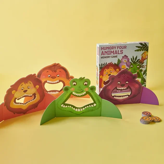 Refurbished Hungry Four animal memory movement game for kids