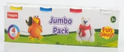 Jumbo Pack – Set of 4 Colorful Modeling Dough Tubs for Kids