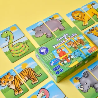 Refurbished Jungle Heads and Tails Matching Game for Toddlers