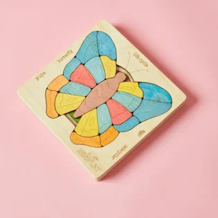 Refurbished Life Cycle of a Butterfly Wooden Puzzle