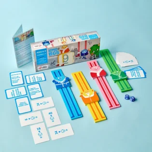 Refurbished Long Legs Wooden Math Game with Sliding Monsters