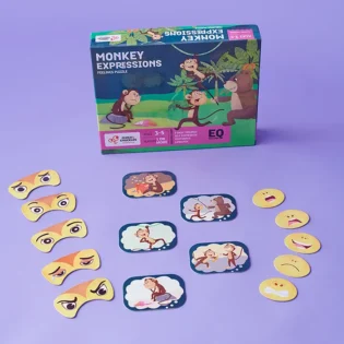 Refurbished Monkey Expressions Emotion Puzzle for Kids