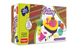 Kids Pottery Wheel Craft Set with Clay and Paint