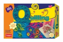 Funskool Quilling Art DIY Paper Craft Kit for Kids with Colorful Strips and Frames