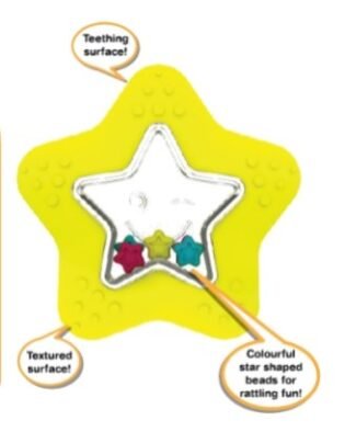 Starfish Teether Rattle – Soothing Sea-Themed Teething Toy