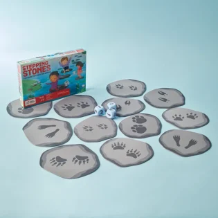 Refurbished Stepping Stone Game for Kids – Jump and Balance Kit with Foam Dice