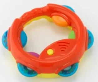 Tambourine Rattle – Musical Baby Toy with 8 Sound Effects