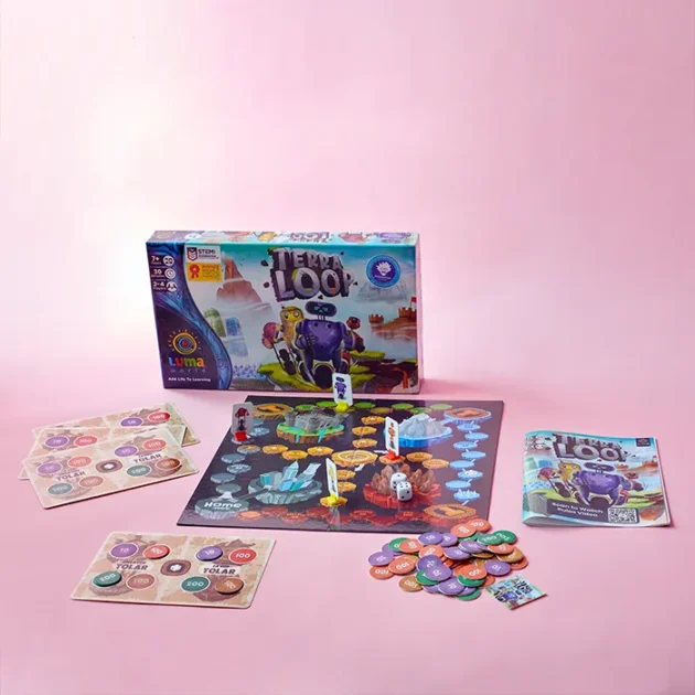 Refurbished Terra Loop Game – Educational Math Board Game for Kids and Families
