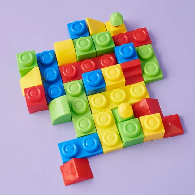 Toy Town Block Set – 26-Piece Safe Plastic Building Blocks for Kids
