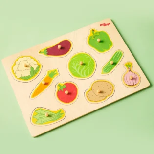 Refurbished Vegetables Puzzle Wooden Toy for Kids