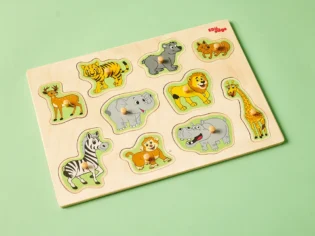 Refurbished Wild Animals Puzzle - Wooden Educational Toy