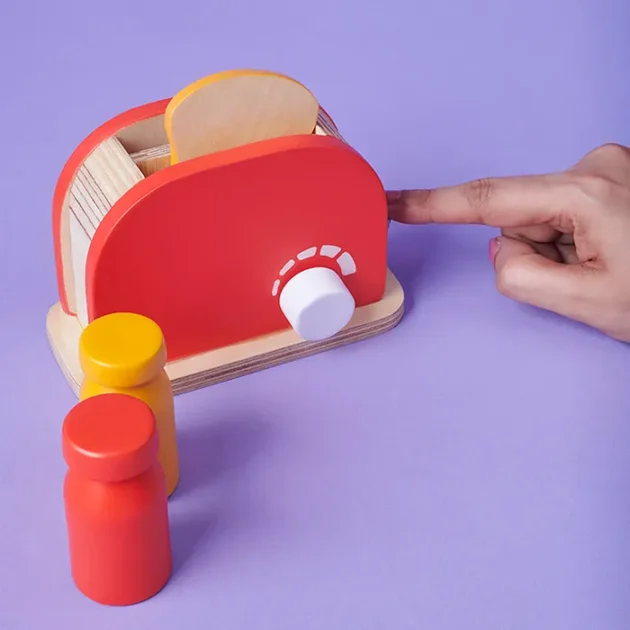 Refurbished Wooden Bread Pop-up Toaster Toy - Image 2