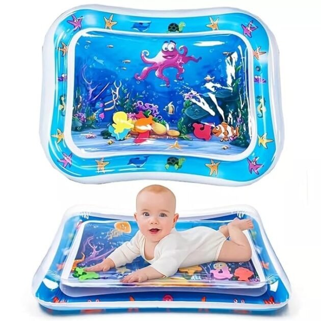 Inflatable Tummy Time Water Play Mat for Babies – Multi Design