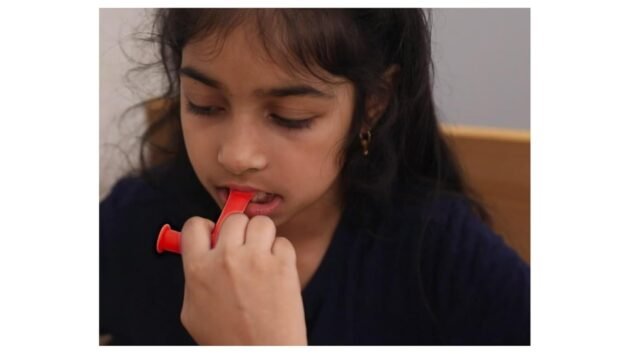 Oro‑Tube Red (Medium Soft) oral motor chew tube