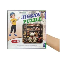 Level 2 jigsaw puzzle for children showing a 36‑piece visual perception activity.