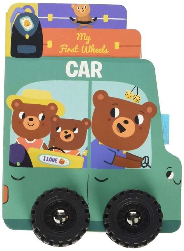 Refurbished My First Wheels toy set with car, police vehicle, tractor, and fire truck for kids