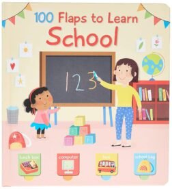 Refurbished 100 Flaps To Learn School – Vocabulary Lift-the-Flap Book for Toddlers