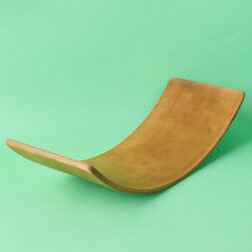 Refurbished wooden balancing board for kids, ideal for indoor physical play and exercise