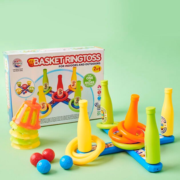 Refurbished Basket Ring Toss 2in1 Set for Indoor and Outdoor Target Play