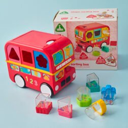 Refurbished ELC Shape Sorting Bus-Red – Toddler Shape and Colour Recognition Toy