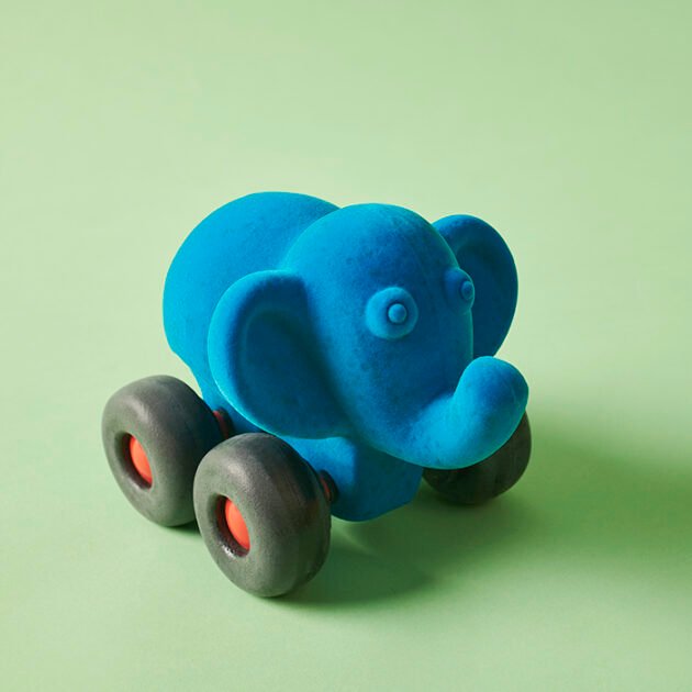 Refurbished Rubbabu Elephant Toy – Soft AniWheelie Push Toy for Toddlers