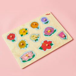 Refurbished Eduedge Flowers Puzzle Wooden Knob