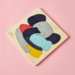 Refurbished Hugs Elephant – 9-Piece Wooden Elephant Puzzle for Kids Age 2+