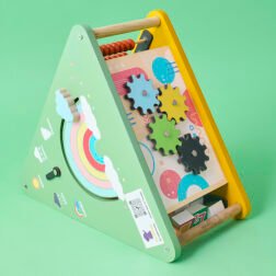 Refurbished Jumbo Activity Triangle Educational Toy with Alphabet, Weather, and Clock for Toddlers