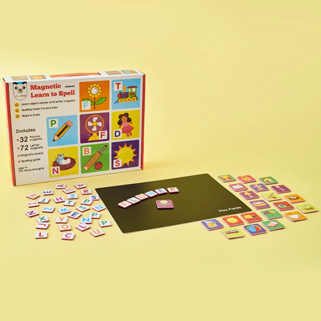 Refurbished Magnetic Learn to Spell Objects Toy for Early Reading