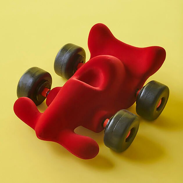Refurbished Modena the Racer Car – Soft Rubber Foam Toy Car for Toddlers