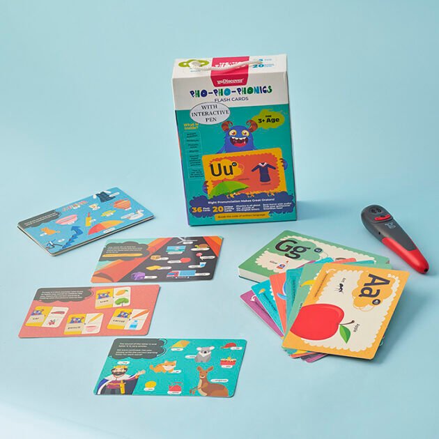 Refurbished Pho-Pho-Phonics Card Set with Interactive Pen for Kids