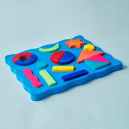 Refurbished Shape Sorter Geometric – Soft 3D Puzzle Toy with Colorful Foam Shapes for Toddlers