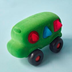 Refurbished Rubbabu Shape Sorter Bus – Soft Foam Rubber Toy for Babies