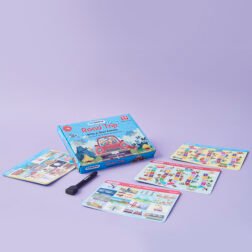 Refurbished Write & Wipe Road Trip Activity Kit for Kids – Reusable Travel Game with Marker