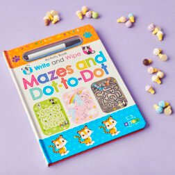 Refurbished Write and Wipe Mazes and Dot to Dot – Reusable Bible-Based Writing Activity Book for Kids