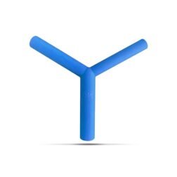 Blue Speech Teether with three textured arms for sensory teething and oral motor development