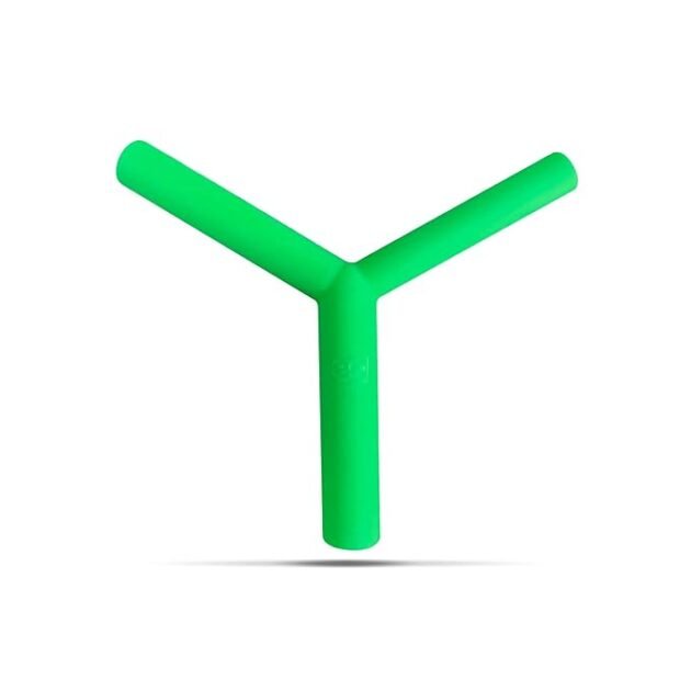 Green Speech Teether with textured arms for sensory and oral development
