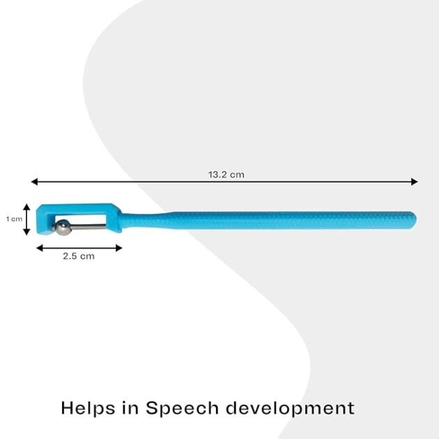 TT-LR Without Spring Cyan Oral Motor Tool for Speech Therapy