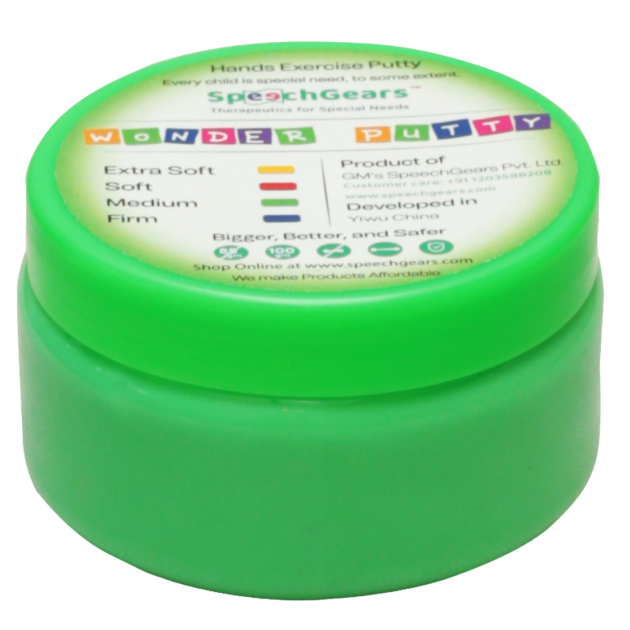 Wonder Putty Green – non-toxic hand therapy and sensory strengthening putty for kids and adults
