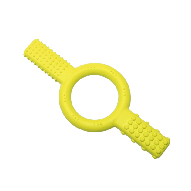 Yellow sensory chew and bite tool