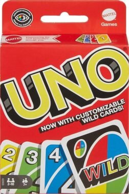 UNO Game Set with 112 colorful cards for kids and adults