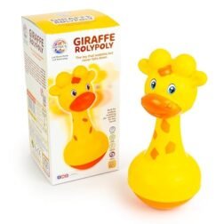 Giraffe Roly Poly Toy – Push and Wobble Toy for Babies with Sound